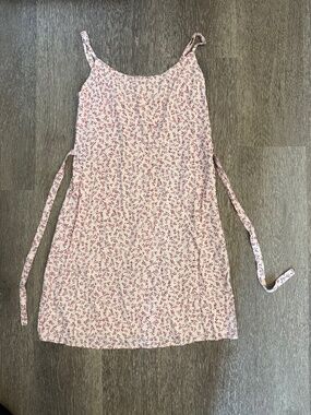Brandy Melville Pink Floral Dress Short One Size